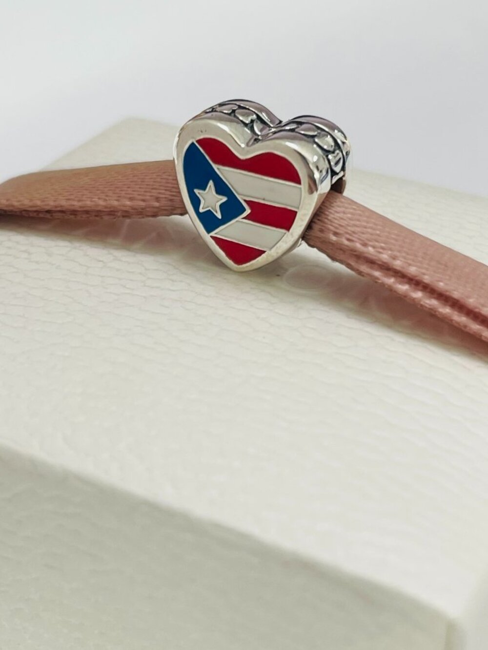 Pandora Puerto Rico Flag I Love Puerto Rico Exclusive Heart Charm